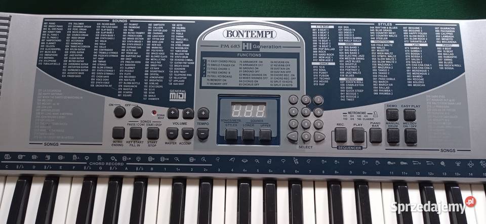 Keyboard Bontempi PM 683 zachodniopomorskie Drawsko Pomorskie sprzedam