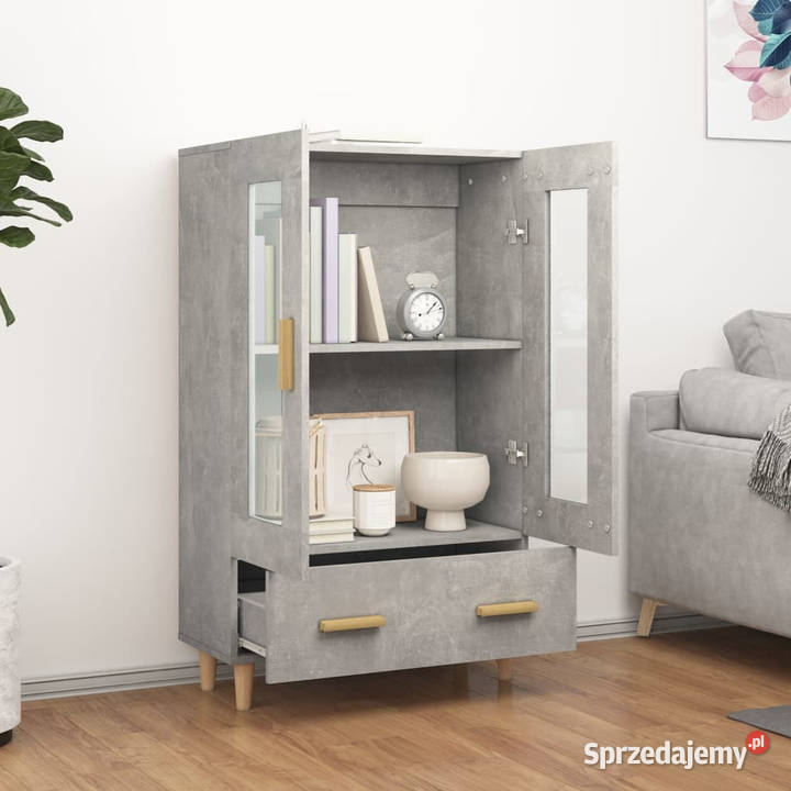 Wysoka szafka szarość betonu 70x31x115 WM812550 Warszawa