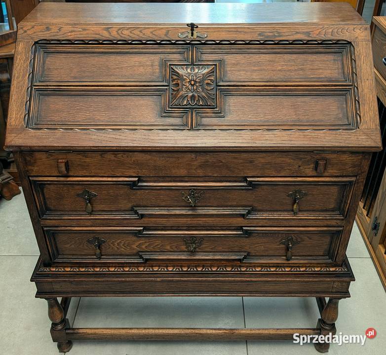 piękny dębowy sekretarzyksklep Dąbrowa Górnicza sprzedam
