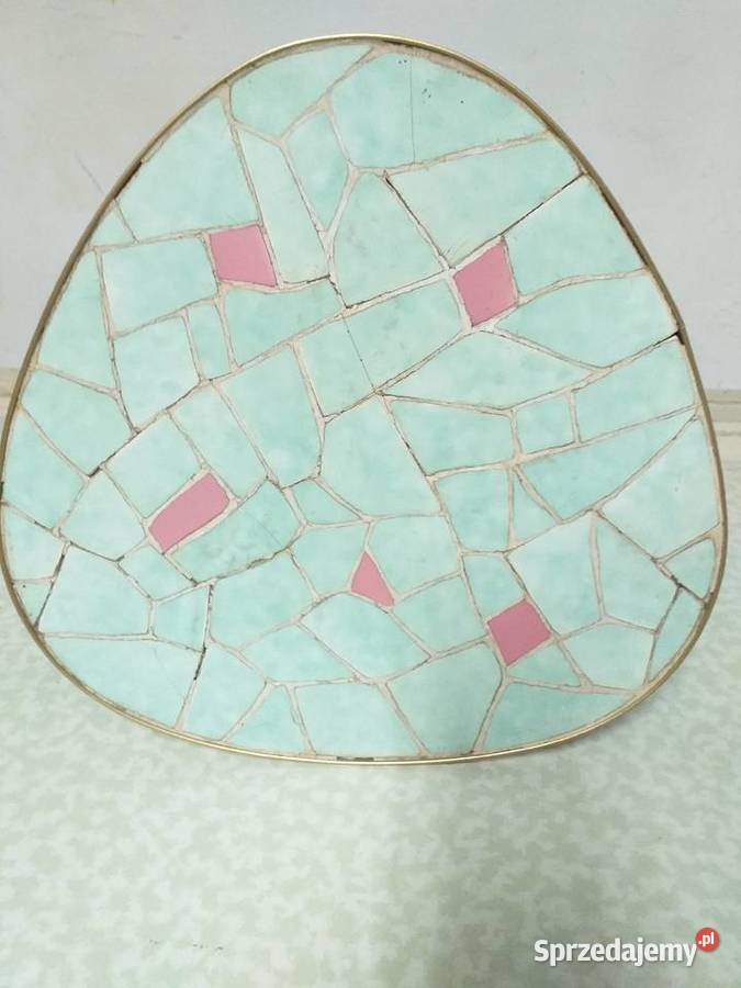 stolik kwietnik patyczak mozajka lata 70te