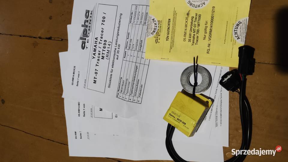 MT 07 Tracer 700 zestaw do obniżenia mocy na A2 Pozostałe Silniki i osprzęt Brodnica