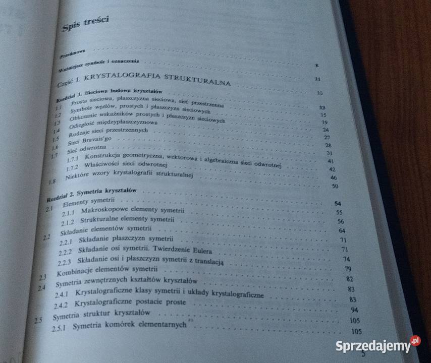 Podstawy krystalografii strukturalnej i sprzedam
