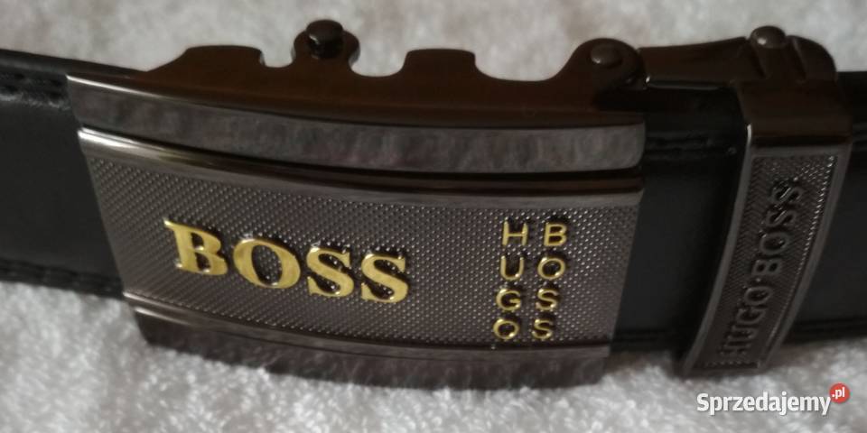 HUGO BOSS męski pasek do spodni AUTOMAT czarny Paski