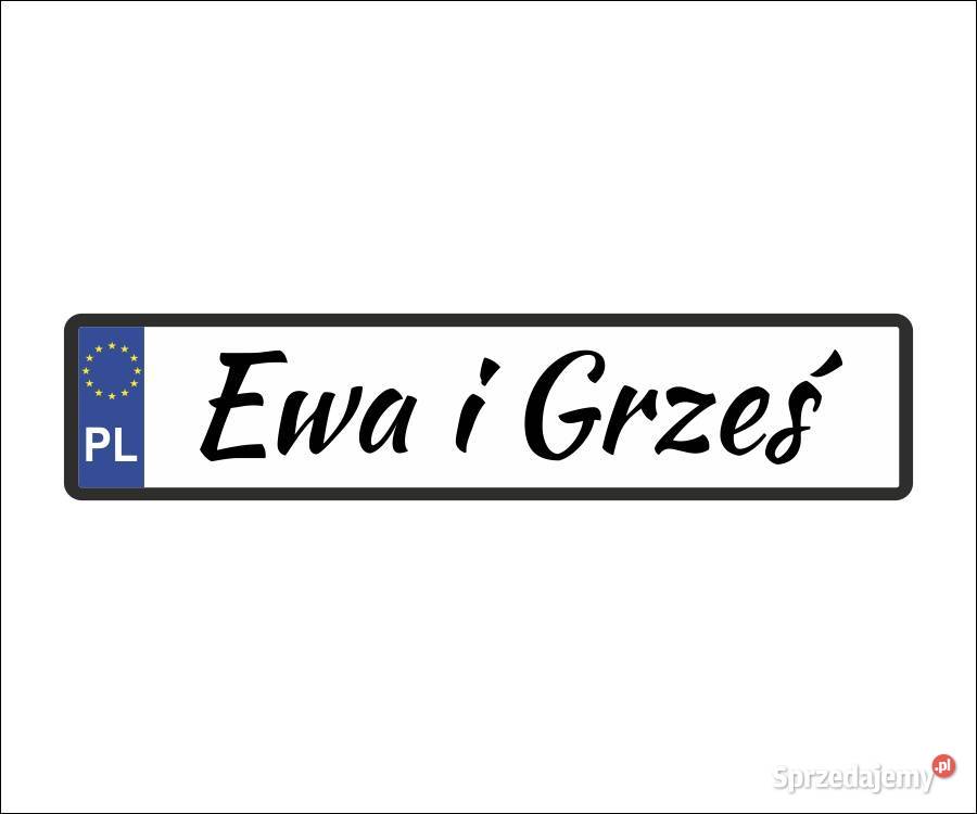 Tablica rejestracyjna Młoda Para nowożeńcy Białystok