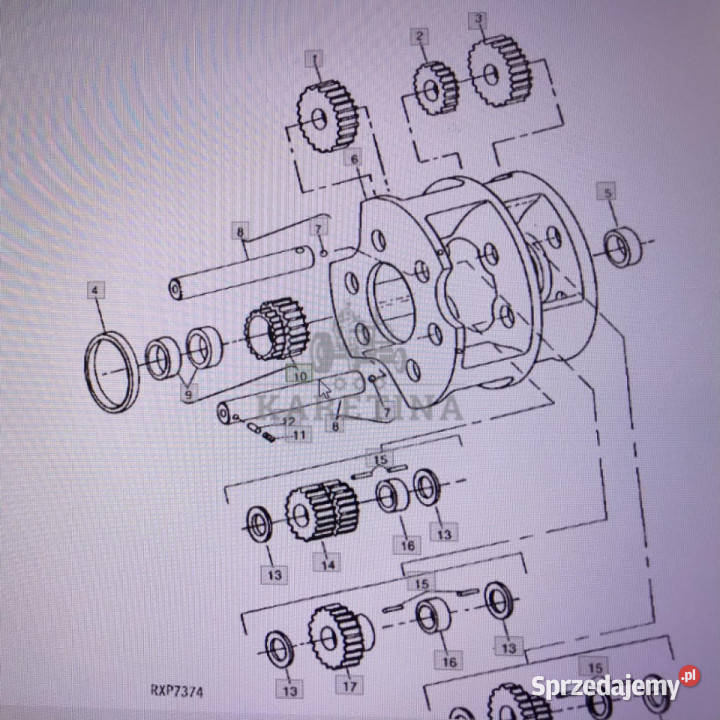 John Deere AR100701wałek zębatyJohn Deere Jastrzębniki