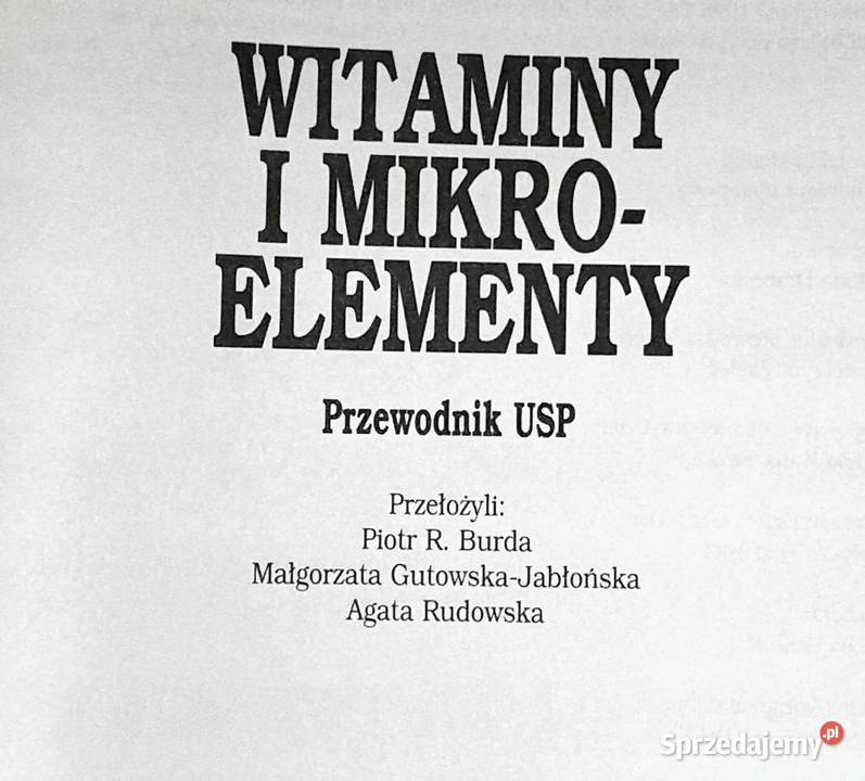 Witaminy i mikroelementy Piotr R Burda A