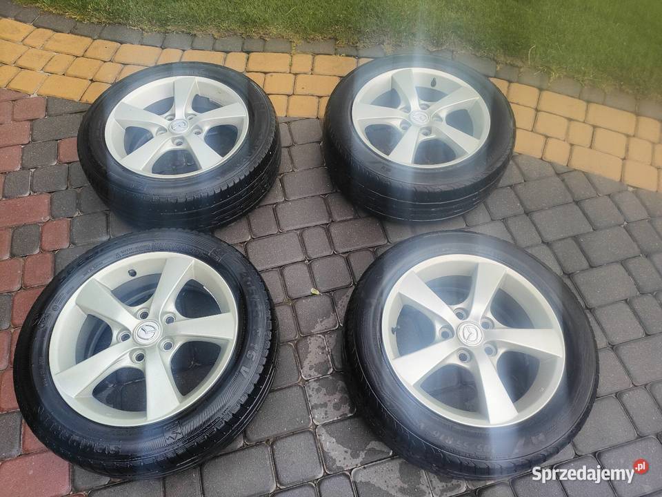 Mazda 3 felgi aluminiowe 5x1143 z oponami Opony i felgi Opatowice sprzedam
