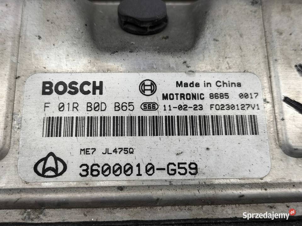 STEROWNIK SILNIKA F01RB0DB65 3600010G59 16 B 96 sprzedam