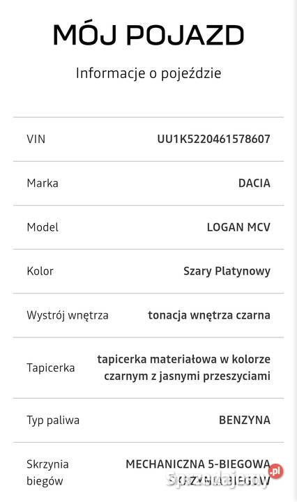 DaciaLogan2019 SalonPolska przeb70 1właściciel światła przeciwmgielne Gdynia