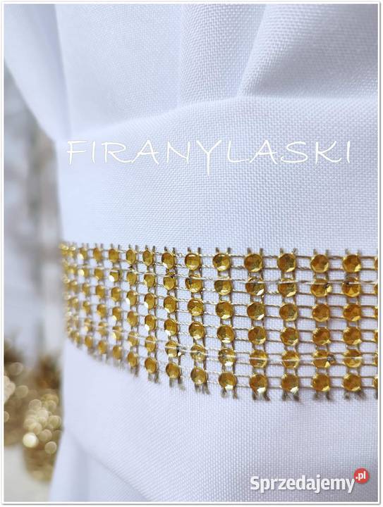 Zestaw panel zasłony firany gotowe złote