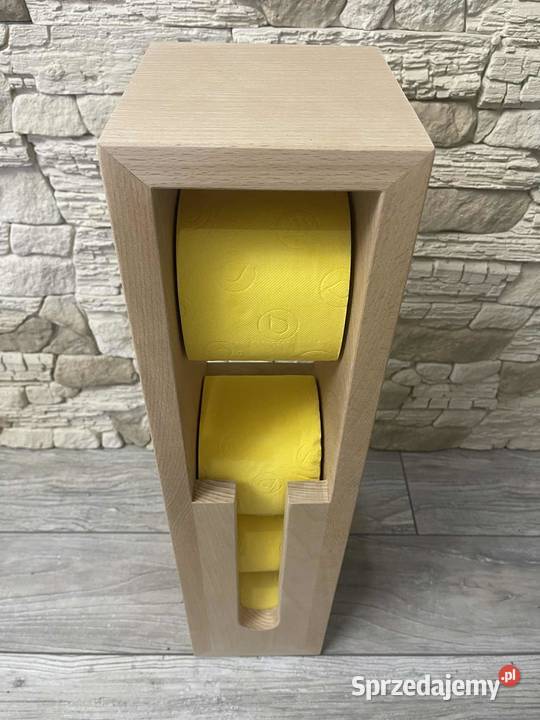 Stojak na papier toaletowy uchwyt drewniany loft Dębica
