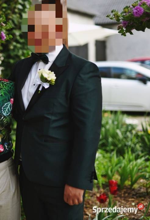 Smoking ślubny garnitur ślubny butelkowa zieleń Rzeszów