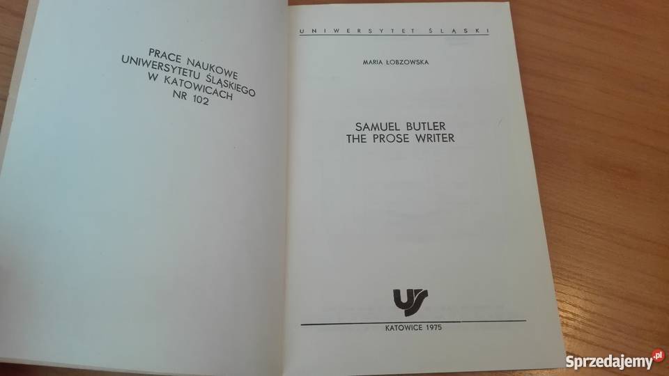 Samuel Butler the prose writer Maria Łobzowska Gdańsk