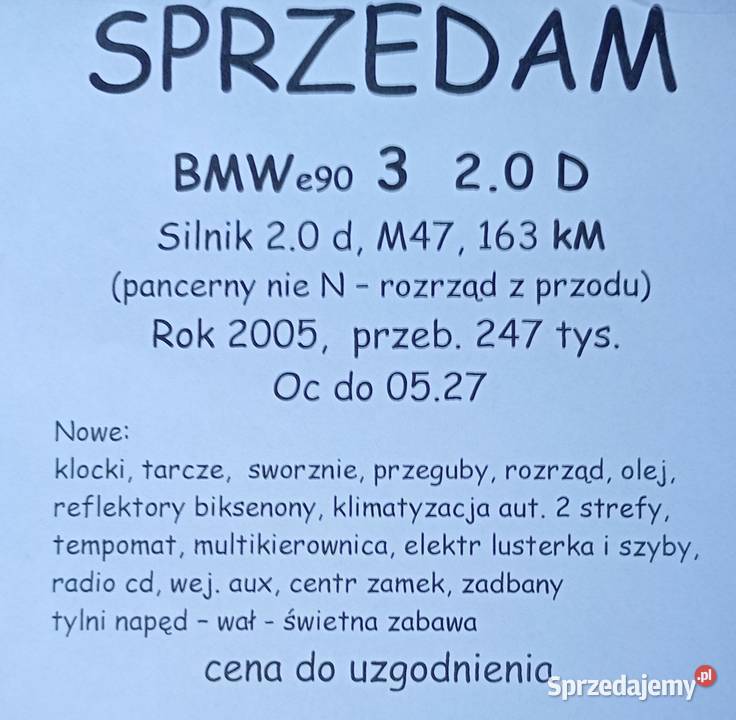 bmw 3 20d e90 ładna bryka