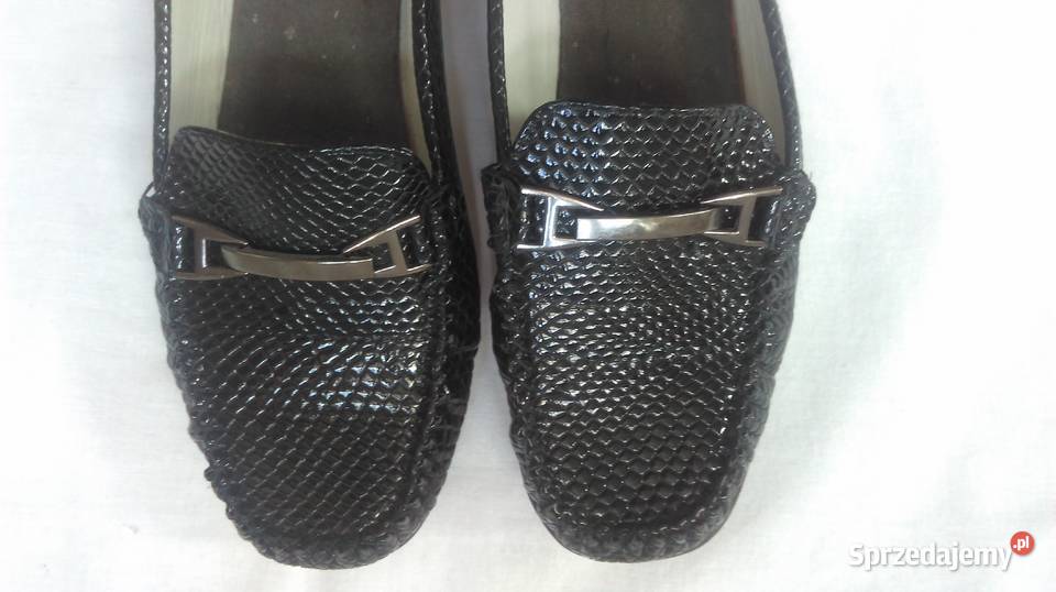 Buty damskie Mokasyny czarne r 375 stan inna Białystok