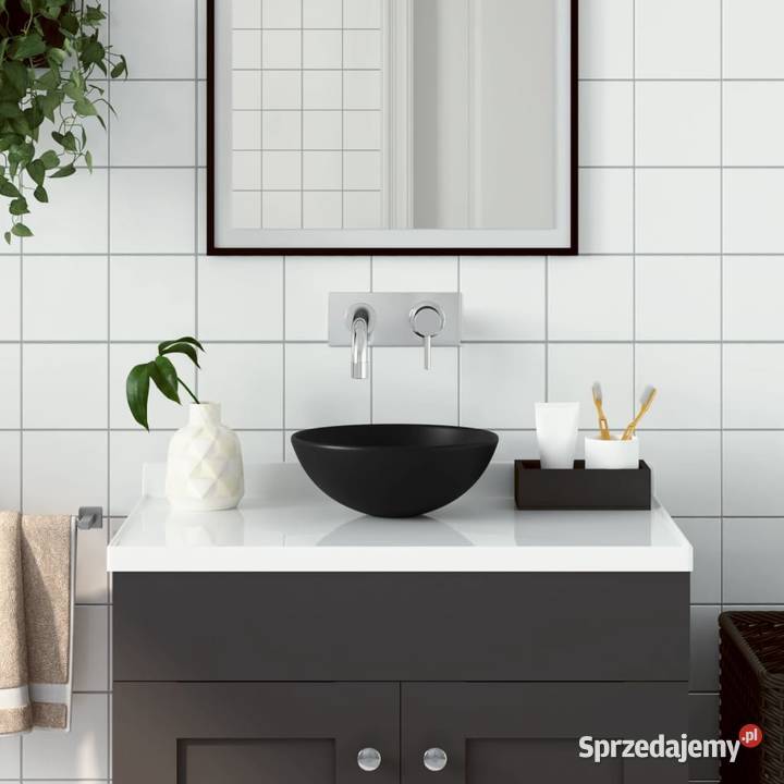 vidaXL Umywalka łazienkowa ceramiczna matowa Warszawa