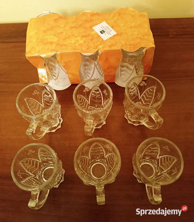 Szklaneczki z uchytem łódzkie Łódź