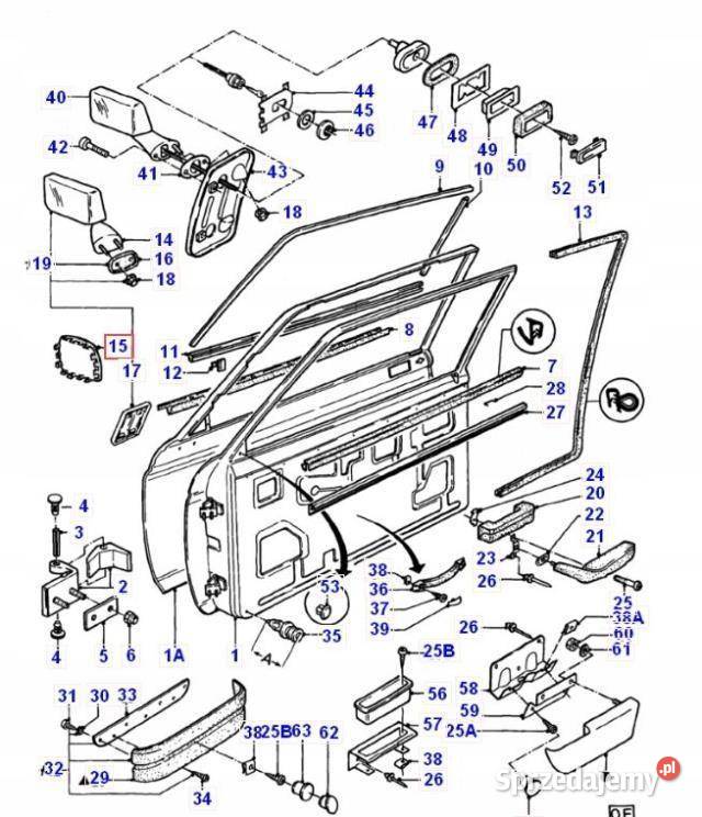 WKŁAD LUSTERKA LEWY FORD FIESTA 7689 6121532 lubelskie
