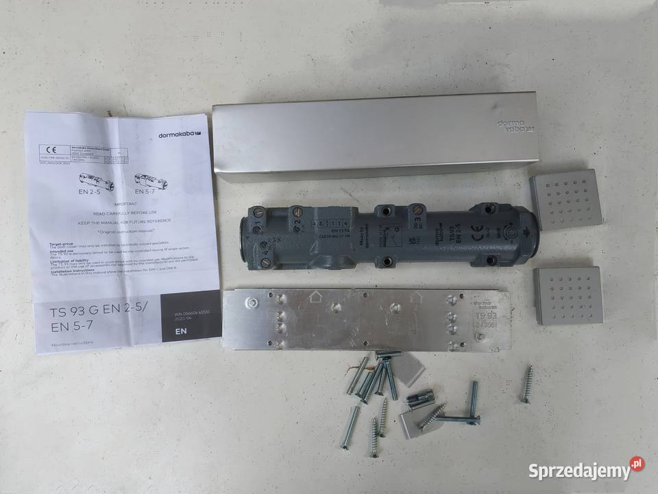 Samozamykacz DORMA TS 93 G bez szyny srebrny Warszawa sprzedam