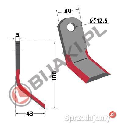 Nóż Y PAL06 do kosiarek Agrik Geo Kellfri