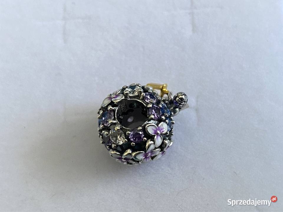nowa stylizowana na retro zawieszka charm bead srebro Zegarki i Biżuteria