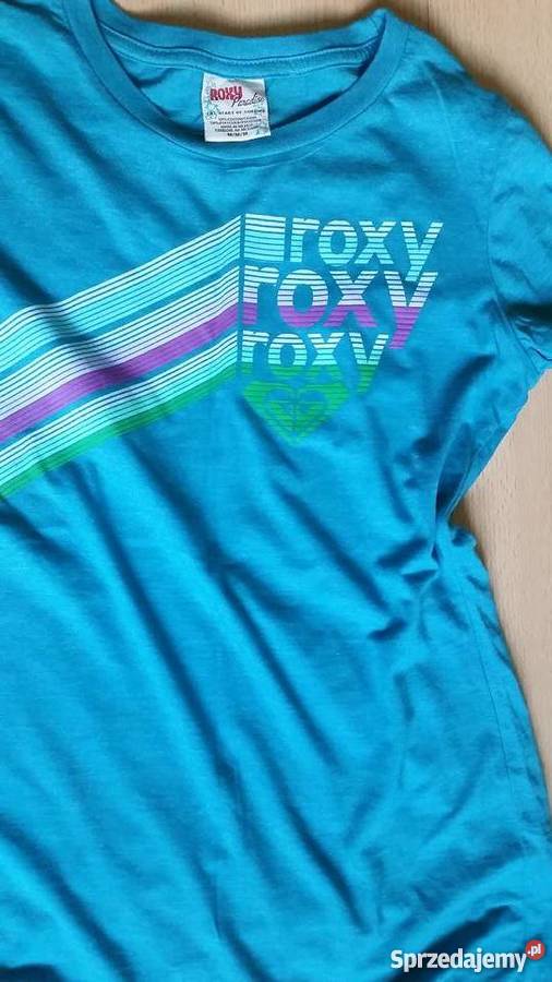 roxy koszulka nadruki błękit turkus tshirt Rozmiar 38(M) Kielce