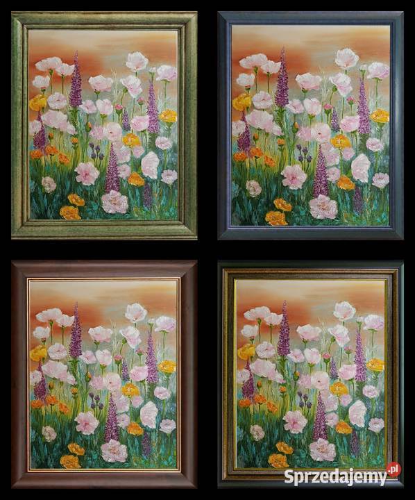 Obraz olejny Różowa łąka Lublin