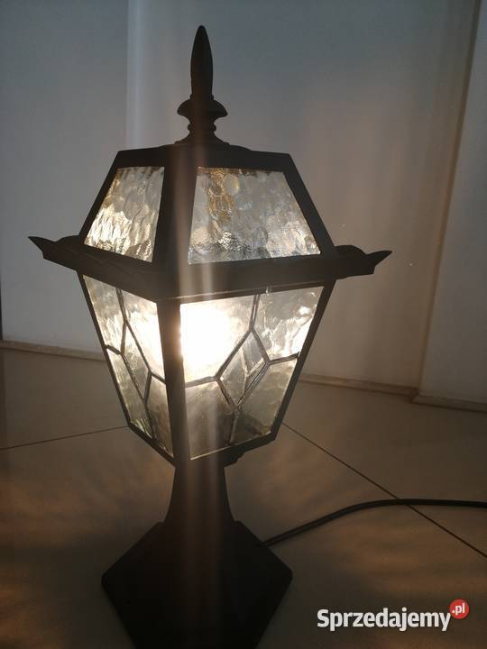 Lampa ogrodowa stojąca aluminium szkło Szczerki