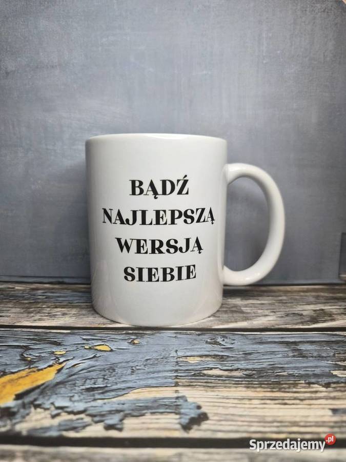 Foto Kubek motywujący z tekstem zdjęciem Bądź Łódź