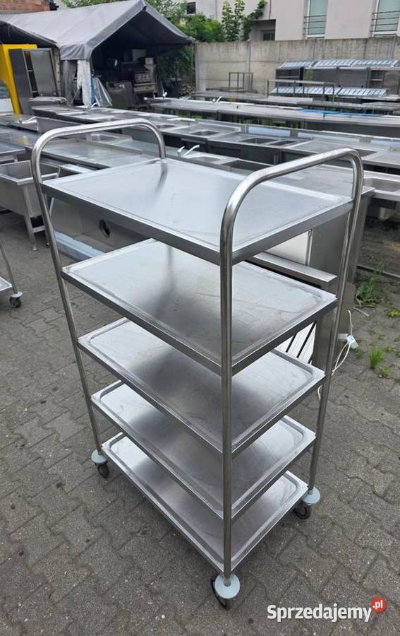 Wózek Kelnerski Wysoki Mobilny 5 Półkowy M1763 N
