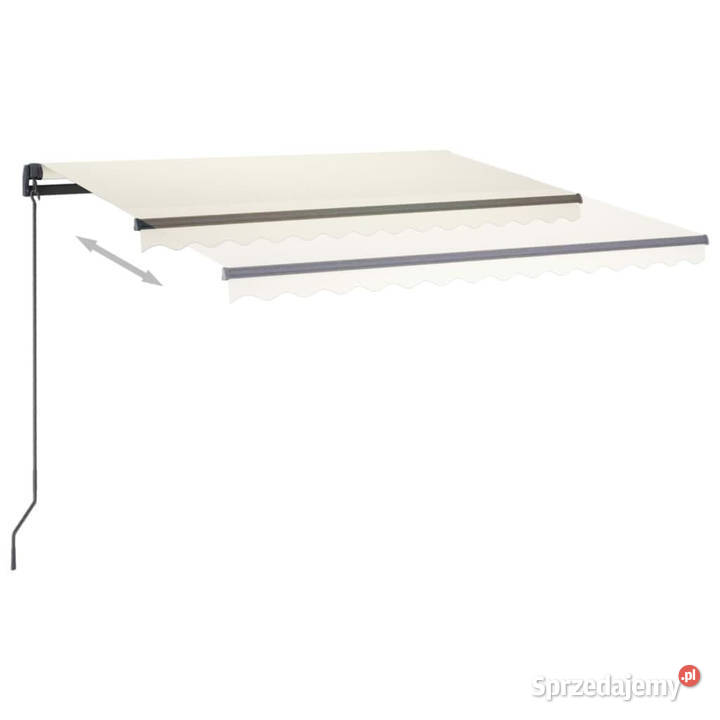 Ręcznie zwijana markiza z LED 35x25 m kremowa Warszawa sprzedam