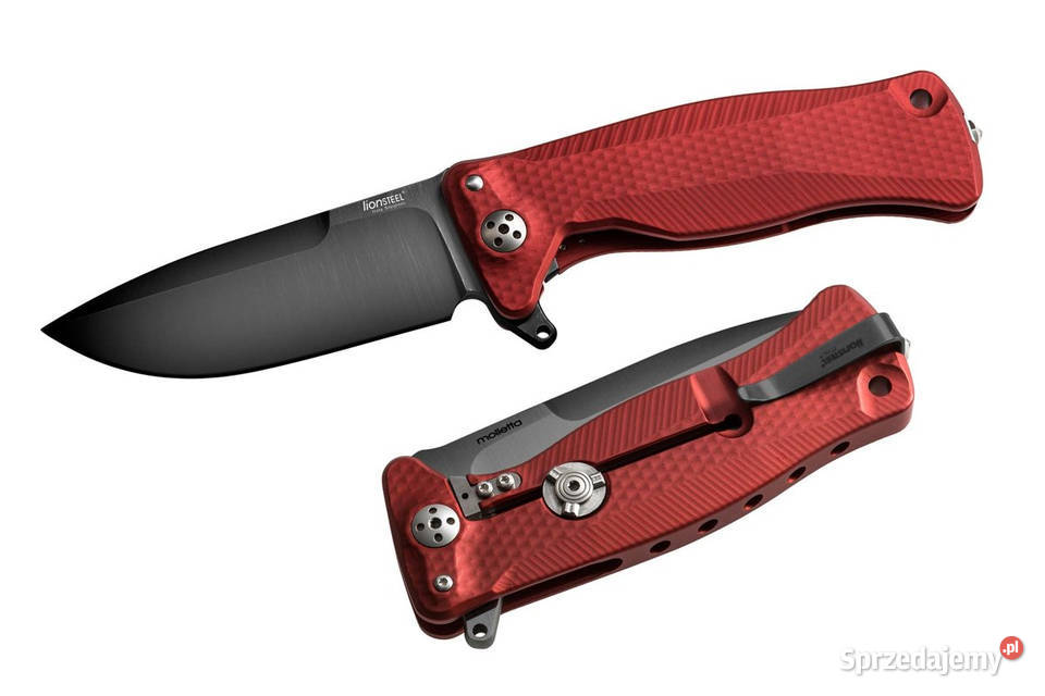 Nóż składany LionSteel SR11A Red Aluminium Black Warszawa