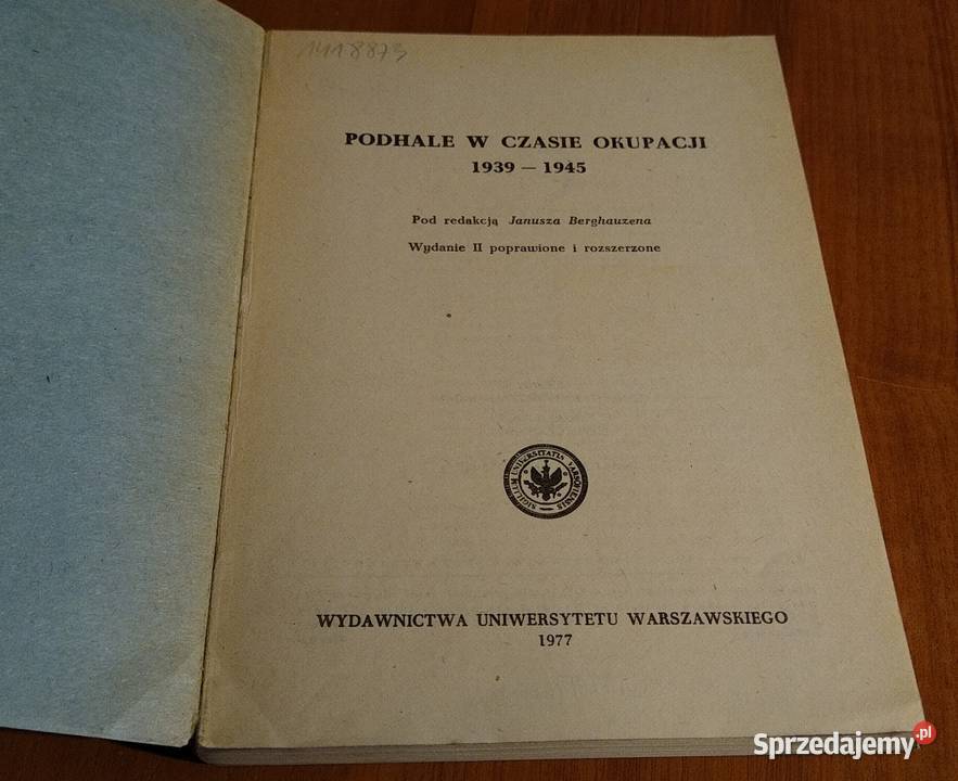 Podhale w czasie okupacji 19391945 pod red Gdańsk