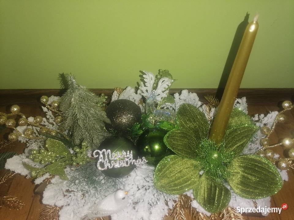 Stroik świąteczny bożonarodzeniowy bombki Sierpc