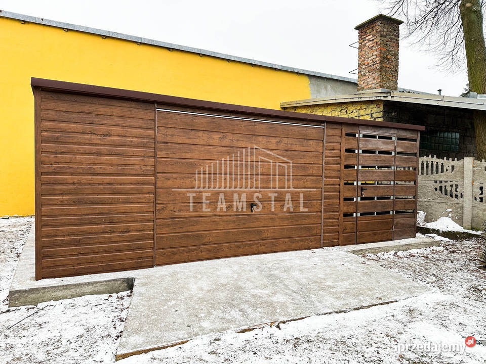 Garaż Blaszany 5x6 wiata 2x6 Brama uchylna TS533 Otwock