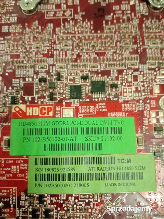 Sapphire Radeon HD4850 512MB DDR3 256bit PCIE Myślenice