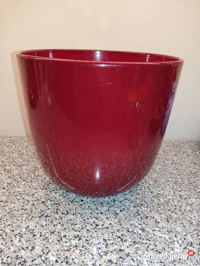 Donica doniczka ceramiczna czerwona śr 28 Głuchołazy