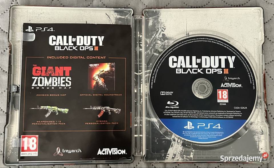 Gra 4 COD Black ops 3 steelbook 18+ mazowieckie Warszawa
