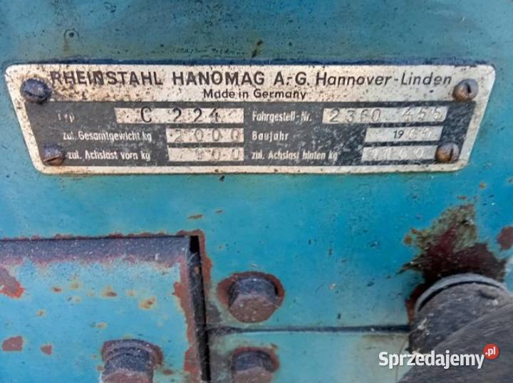 Traktor Ciągnik Hanomag 224 1960 z Niemiec pomorskie Rumia