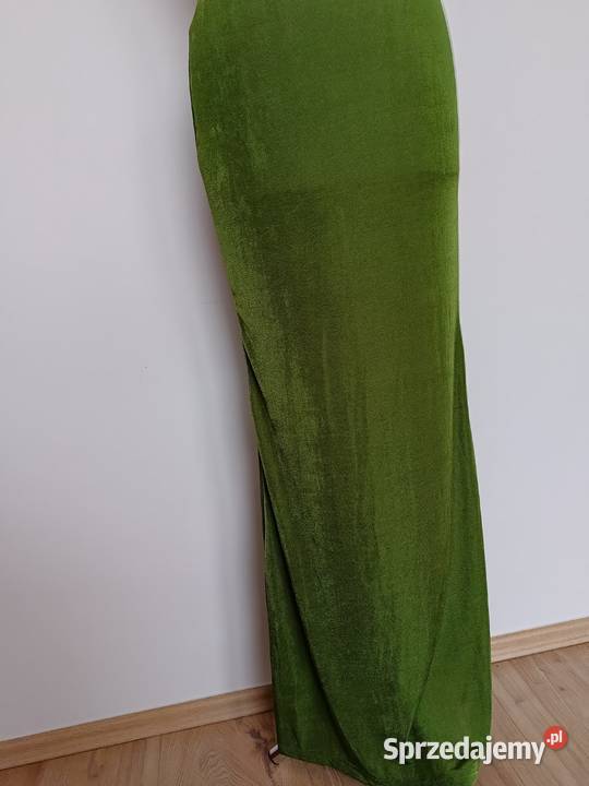 Zielona połyskująca sukienka maxi SHEIN z pomorskie Gdynia