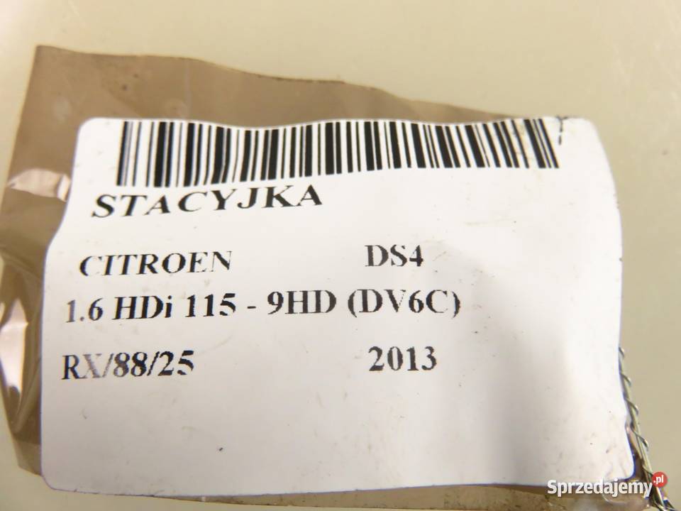 STACYJKA CITROEN DS4 9663123380 małopolskie sprzedam