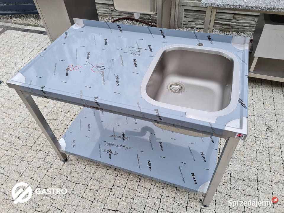 Zlew gastronomiczny 2 komorowy 120x60x85 Meble Ostrów Wielkopolski