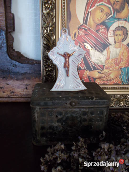 Przedwojenny Krzyżyk Porcelanowy Unikalny Szczecin sprzedam