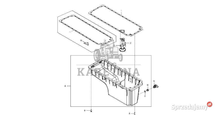 John Deere 9470RX Miska olejowa RE558412 Silnik
