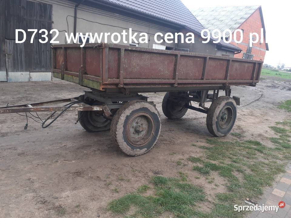 Przyczepa wywrotka d732 d35 d47 3 strony na Konin