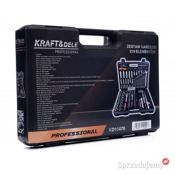 Zestaw narzędzi 219el klucze nasadowe KD10470 Klucze Trzcianka
