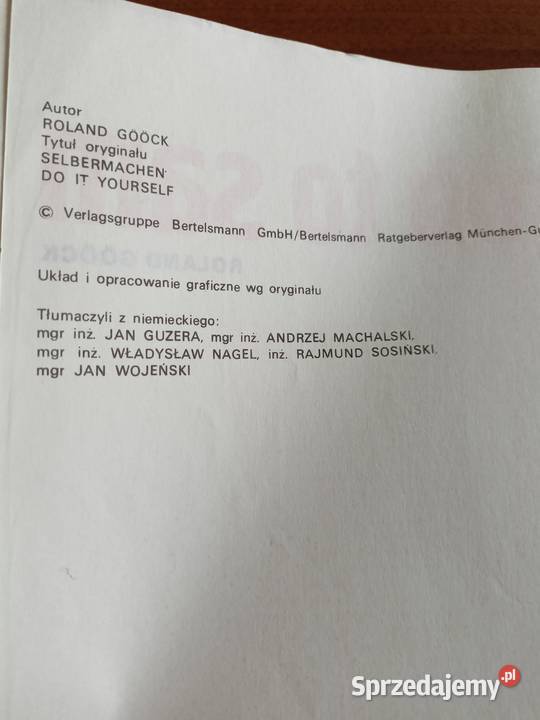 ZRÓB TO SAM Roland Goock Rok wydania 1987 dolnośląskie Kłodzko