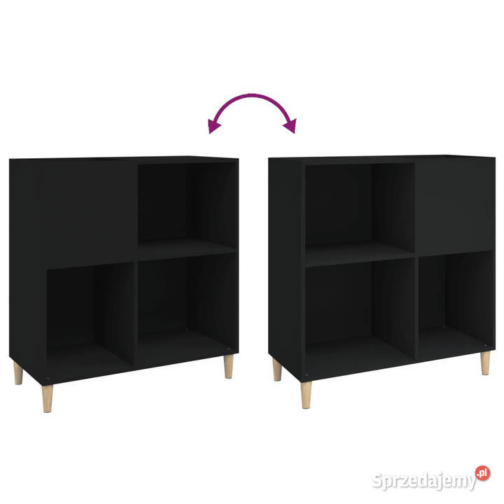 Szafka na płyty czarna 845x38x89 materiał Warszawa