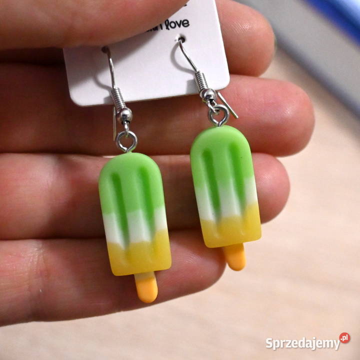 Kolczyki kolorowe lody na patyku Kielce