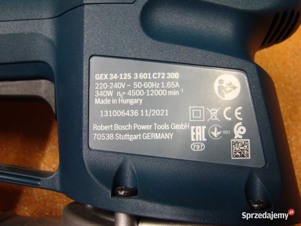 Szlifierka oscylacyjnoobrotowa GEX 34125 125mm Bielsko-Biała